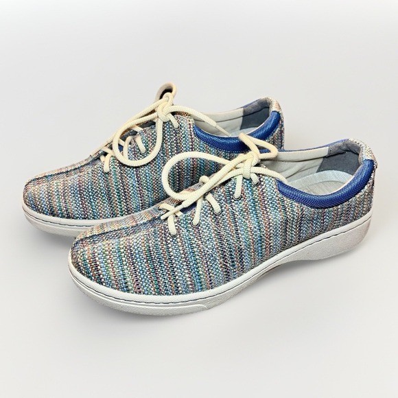 Dansko Brandi Shoes Navy Multicolor Canvas Sneaker Lace Up Size 9.5 - 10 EU 40 - Picture 3 of 8